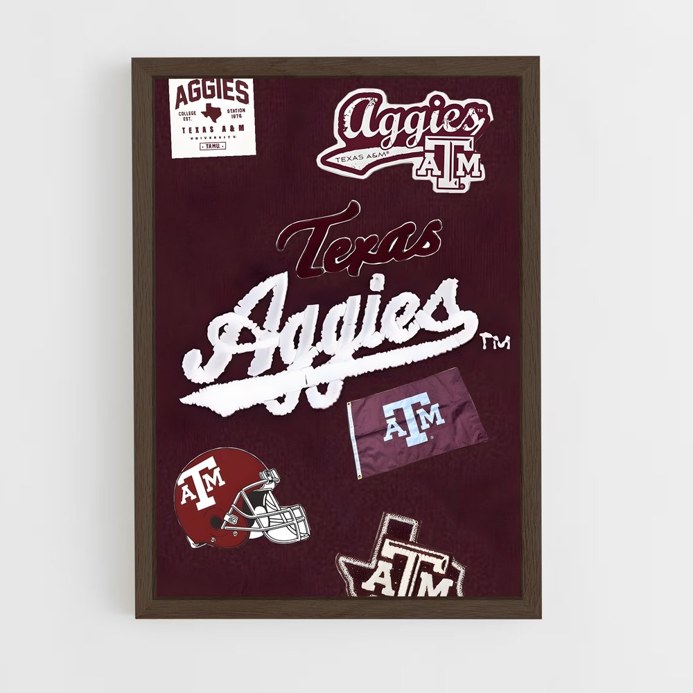 Poster Texas de aandm – affiche Baseball (vue 5)
